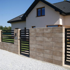 Ogrodzenie gładkie brązowe